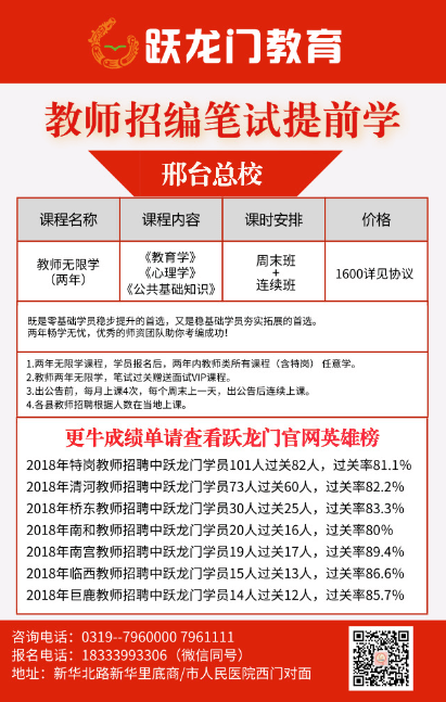 2019年教師招編筆試培訓(xùn)